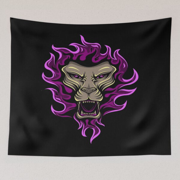 Item preview, Purple Flame lion designed and sold by leen12 Art Designs Prints.