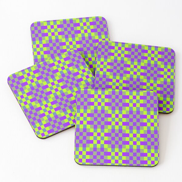 Item preview, Colorful check pattern in purple, green and blue has a geometric hipster vibe. designed and sold by innerspectrum.