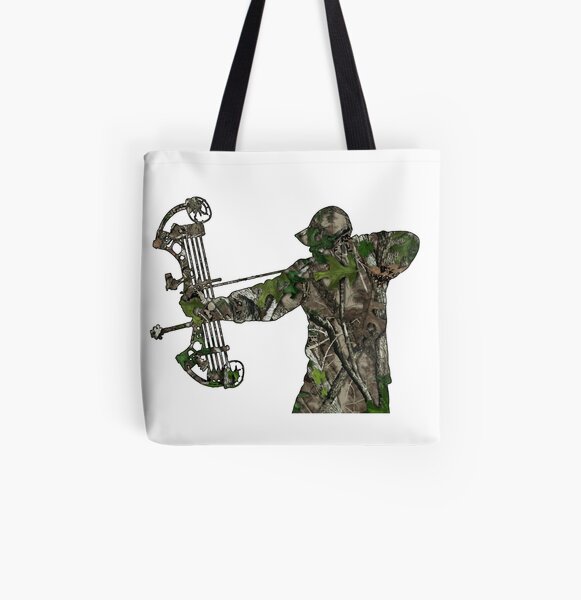 Camouflage Bow Hunter All Over Print Tote Bag