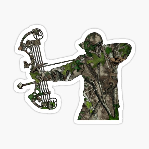 "Camouflage Bow Hunter" Sticker for Sale by cstronner | Redbubble