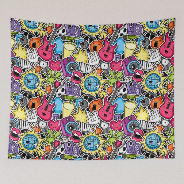 Item preview, Kawaii Rock Star Pattern designed and sold by SerpentSkyArts.
