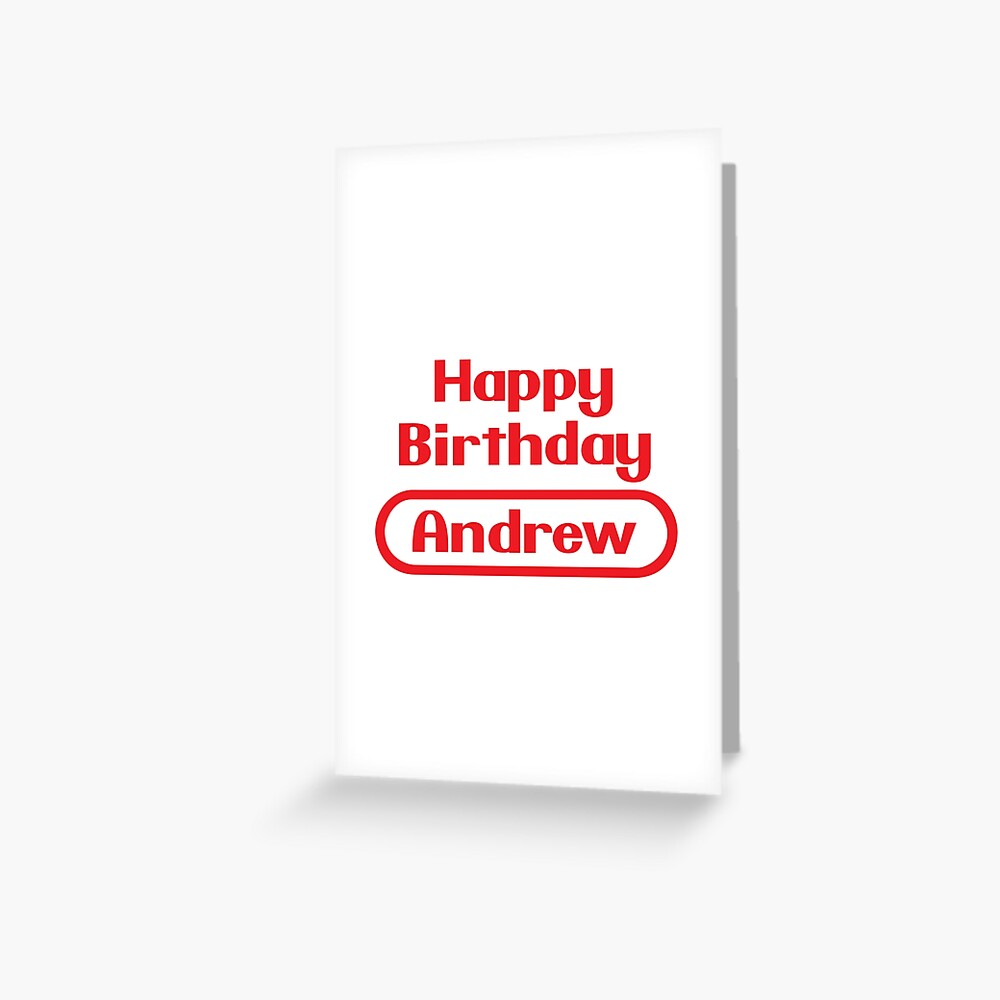 Impression Artistique Andrew Joyeux Anniversaire Cadeau Jeux Video Retro Par Elhefe Redbubble