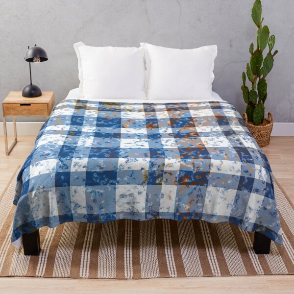 Item preview, Distressed Blue and White Plaid designed and sold by MarkUK97.