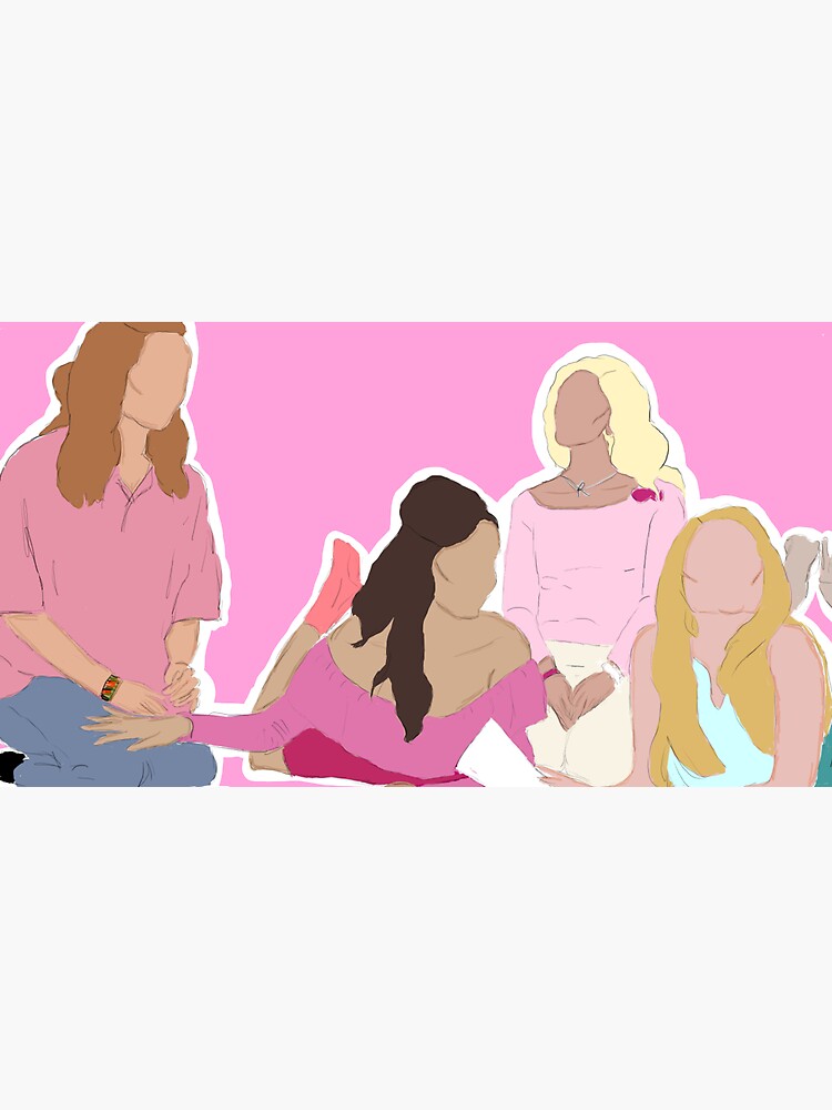 mean girls minimalist sticker Sticker for Sale by bella-correa