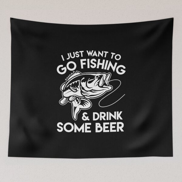 Item preview, I Just Want To Go Fishing & Drink Some Beer - Fishing & Beer Lover designed and sold by Superhero Gear.