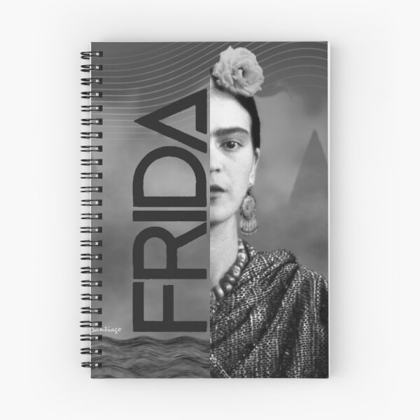 Item preview, Frida with Mountains - Black and White (Ver 8.5.1) designed and sold by Jorge Santiago Jiménez.
