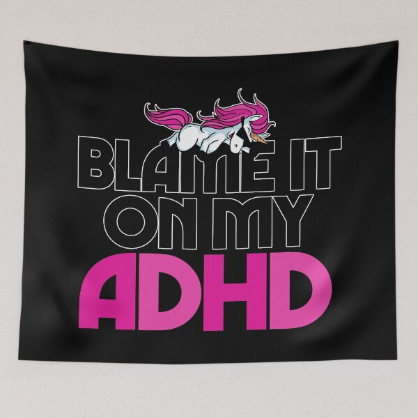 Item preview, Funny ADHD unicorn T-shirt designed and sold by emphatic.
