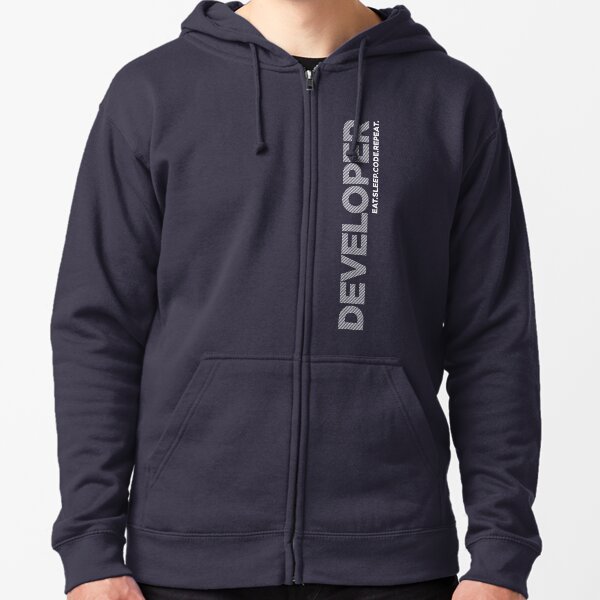 Eat Sleep Code Repeat Developer Programmer Engineer Zipped Hoodie