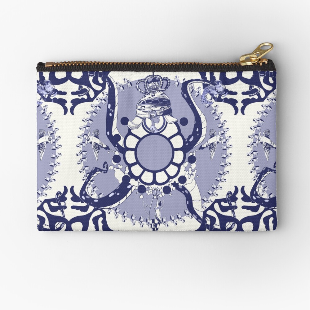 Quirky African Azulejo Comic Zipper Pouch