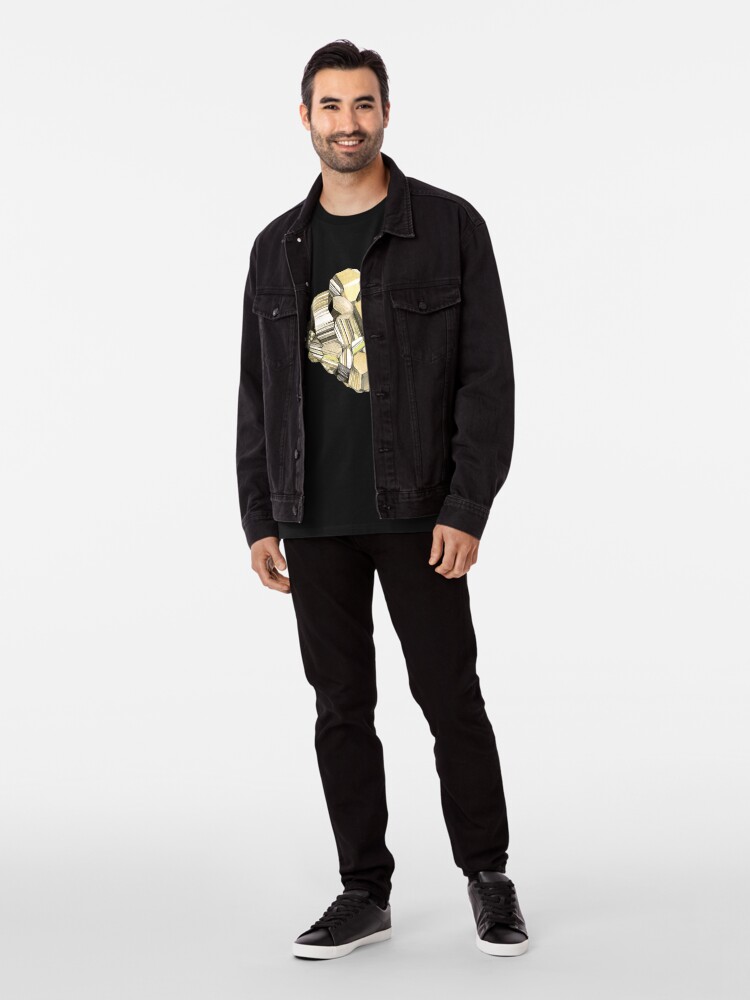 Alternate view of Watercolor pyrite crystal Premium T-Shirt