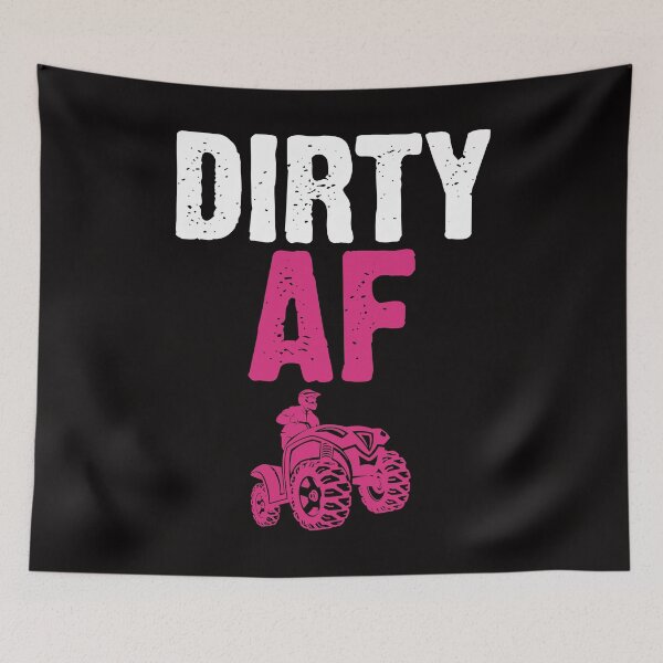 Item preview, Dirty AF As Fuck Ladies Quad ATV UTV 4 Wheeler Mudding Truck designed and sold by shoutoutshirtco.