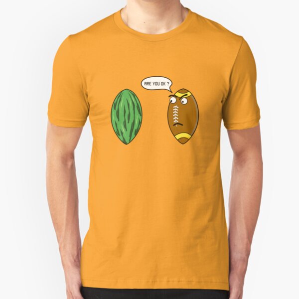 Scene of a melon and a rugby ball Slim Fit T-Shirt