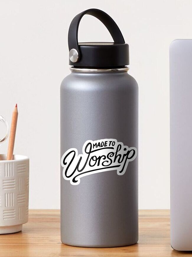Thumbnail 1 of 3, Sticker, Made to Worship designed and sold by ThePrintees.