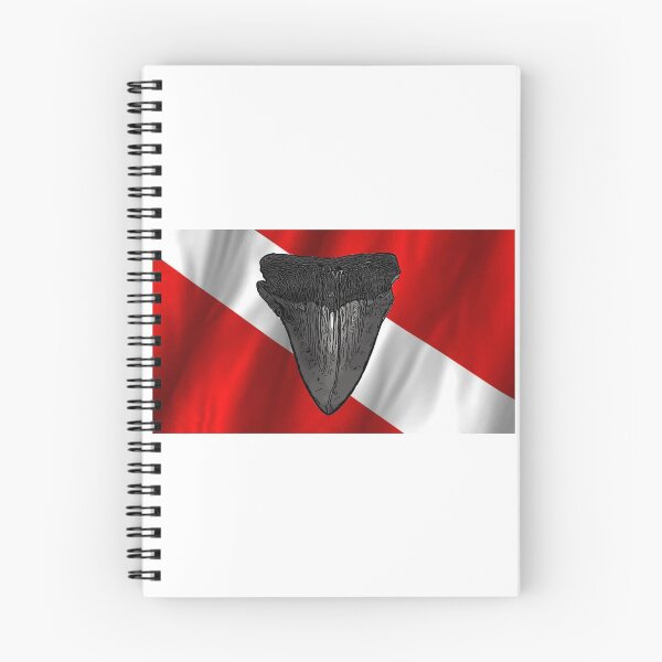 Item preview, Chesapeake Bay Megalodon Sharks Tooth and Diver Flag designed and sold by baybranded.