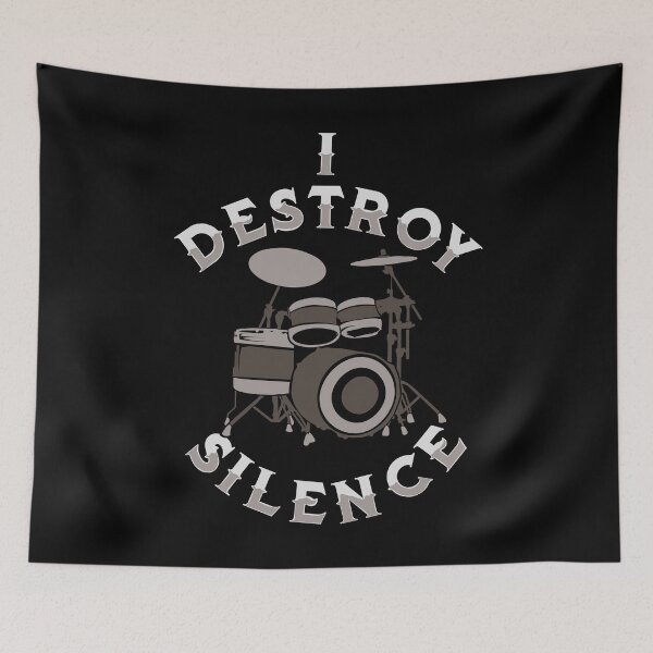 Item preview, I Destroy Silence - Drums Drummer Drums designed and sold by anziehend.