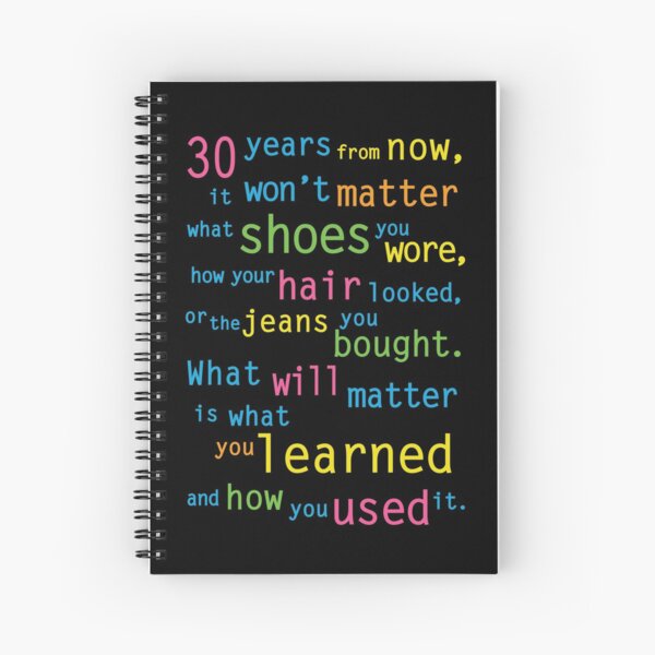 Item preview, Dans 30 ans, peu importe les chaussures que vous portez, l'apparence de vos cheveux ou les jeans que vous avez achetés. Ce qui importe, c'est ce que vous avez appris et comment vous l'avez utilisé. designed and sold by ultrarelax.