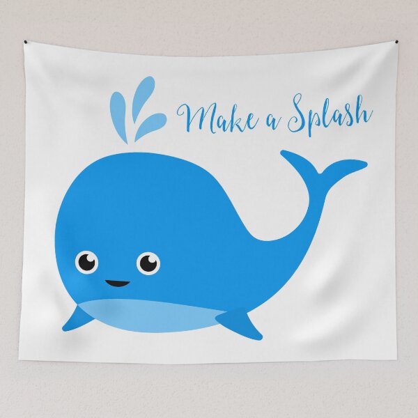 Item preview, Cute Whale Make a Splash designed and sold by AntiqueImages.