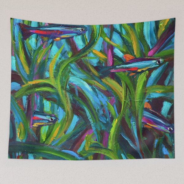 Item preview, Neon Tetra Fish Art by Robert Phelps designed and sold by RobertPhelpsArt.