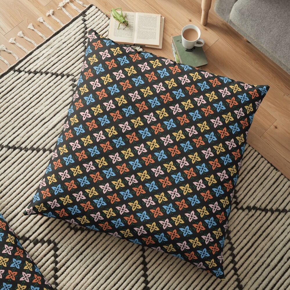 Las Flores 01 (Patterns Please) Floor Pillow