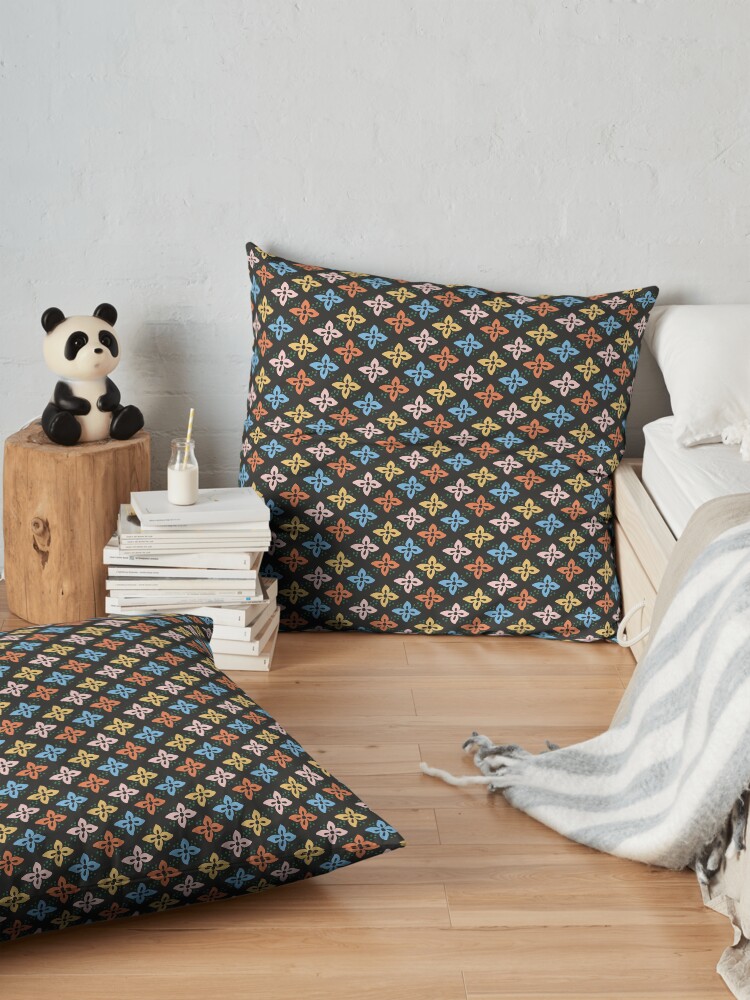 Alternate view of Las Flores 01 (Patterns Please) Floor Pillow