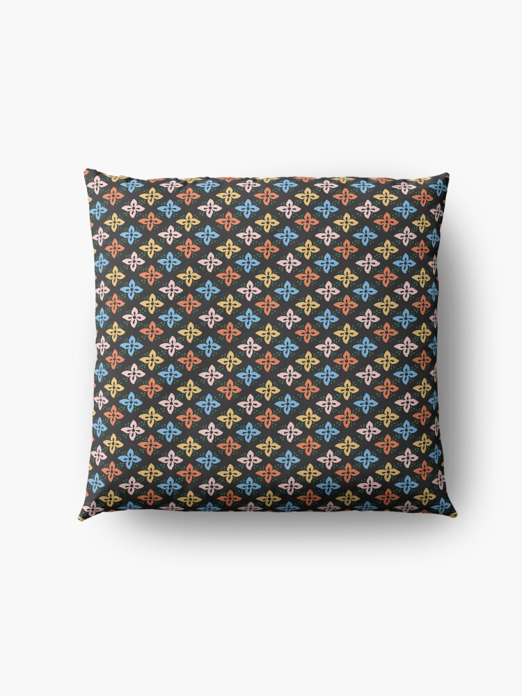 Alternate view of Las Flores 01 (Patterns Please) Floor Pillow