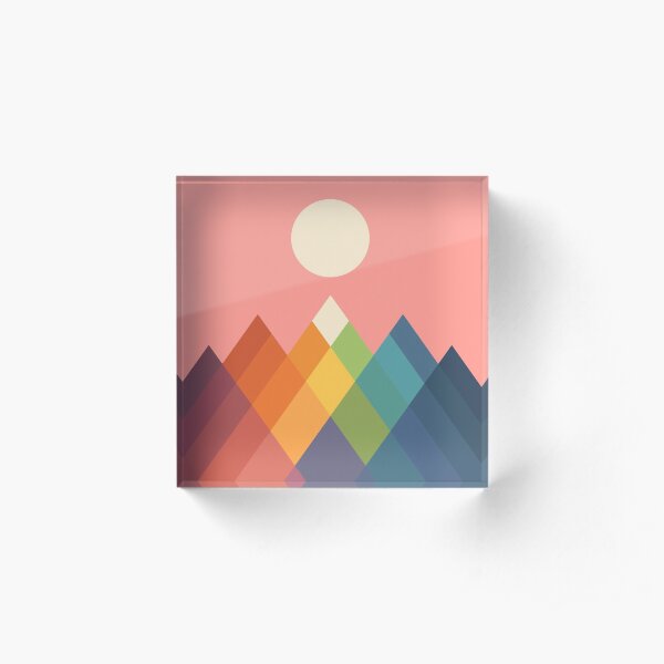 Rainbow Peak Acrylic Block