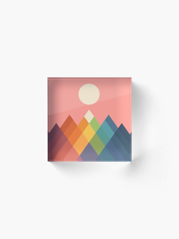 Alternate view of Rainbow Peak Acrylic Block
