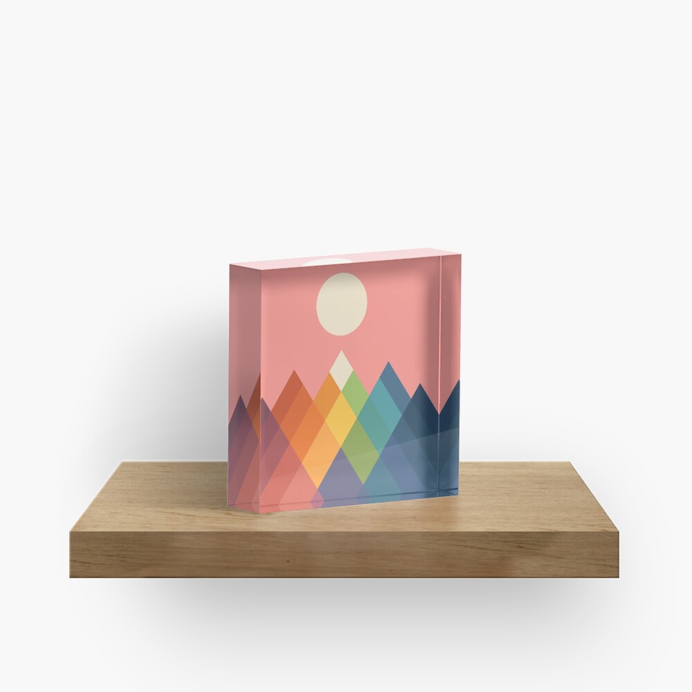 Rainbow Peak Acrylic Block