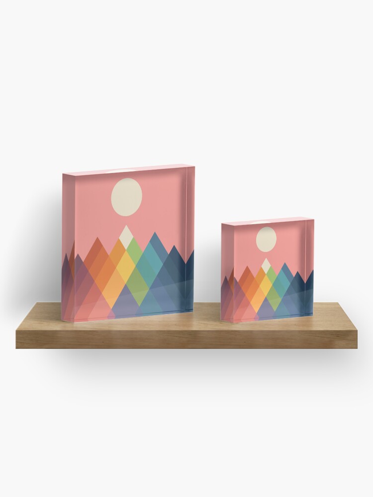 Alternate view of Rainbow Peak Acrylic Block