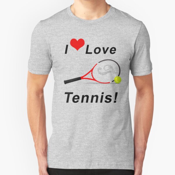 I LOVE TENNIS! Slim Fit T-Shirt
