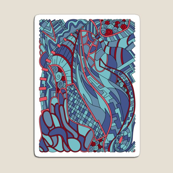 Wandering Abstract Line Art 31: Blue Magnet