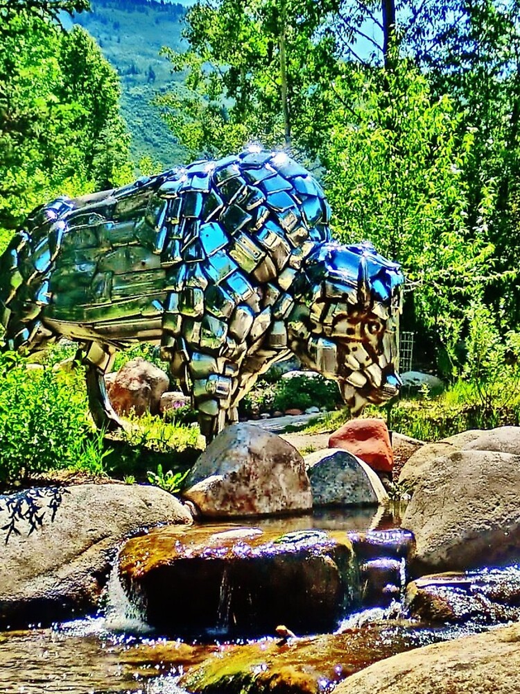 Buffalo, John Denver Park, Roaring Fork River, Aspen by 32DARTS