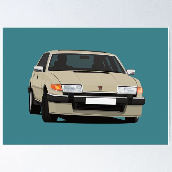 Item preview, Rover 2500 SD1 - beige - car illustration designed and sold by knappidesign.