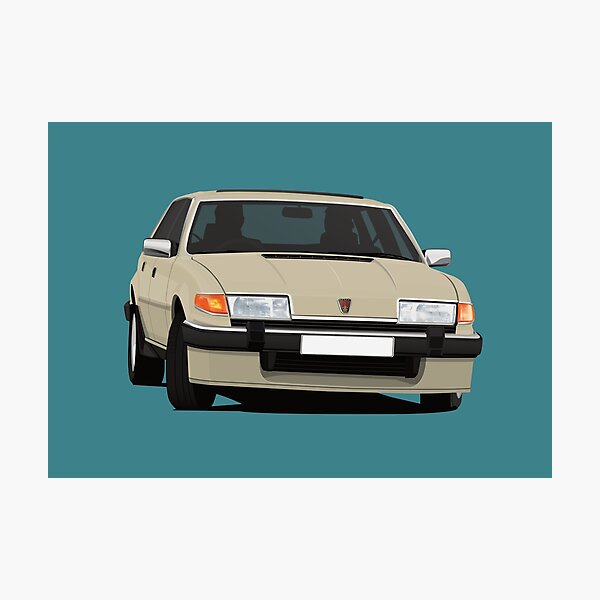 Item preview, Rover 2500 SD1 - beige - car illustration designed and sold by knappidesign.