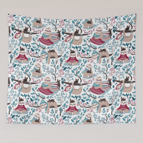 Item preview, Hygge sloth // small scale // white and red designed and sold by SelmaCardoso.