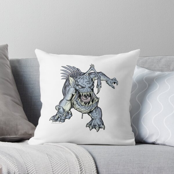 Item preview, ZOMBIE FISH Monster "Throw Pillow" designed and sold by CMJTOYS.