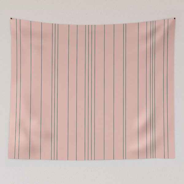 Item preview, Irregular Pinstripes: Minimalist Blush Pink and Green Teal designed and sold by kierkegaard.