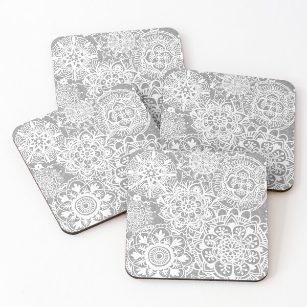 Item preview, Soft Grey Mandala Pattern designed and sold by Julie Erin Designs.