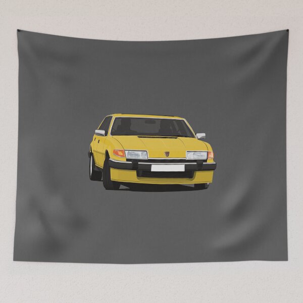 Item preview, Rover SD1 2500 - yellow - car illustration designed and sold by knappidesign.