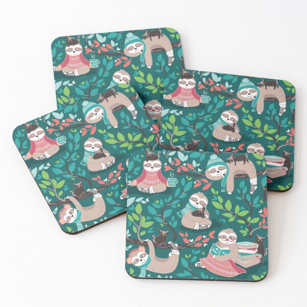 Item preview, Hygge sloth // green and orange designed and sold by SelmaCardoso.