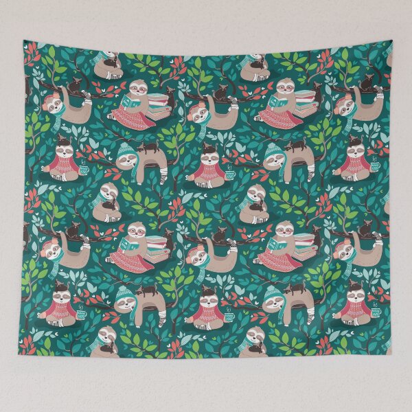 Item preview, Hygge sloth // green and orange designed and sold by SelmaCardoso.