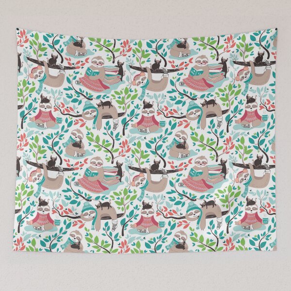 Item preview, Hygge sloth // white and orange designed and sold by SelmaCardoso.