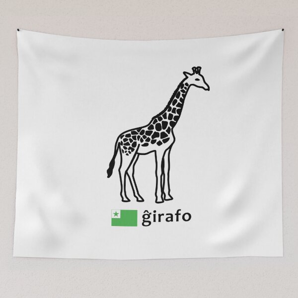 Item preview, Esperanto Ĝirafo (Giraffe) designed and sold by ByMaSOLE.