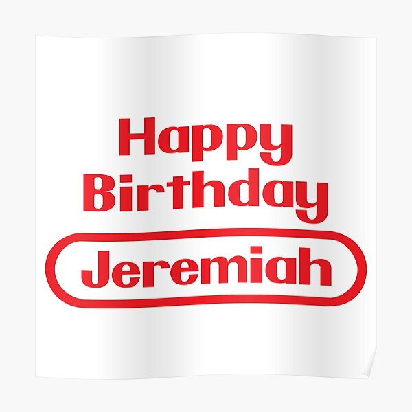 Poster Jonathan Joyeux Anniversaire Cadeau Jeux Video Retro Par Elhefe Redbubble