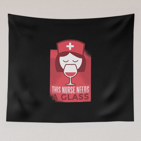 Item preview, Funny Nurse Drinking Wine design - Great Nurse Gift designed and sold by DNH Threads.