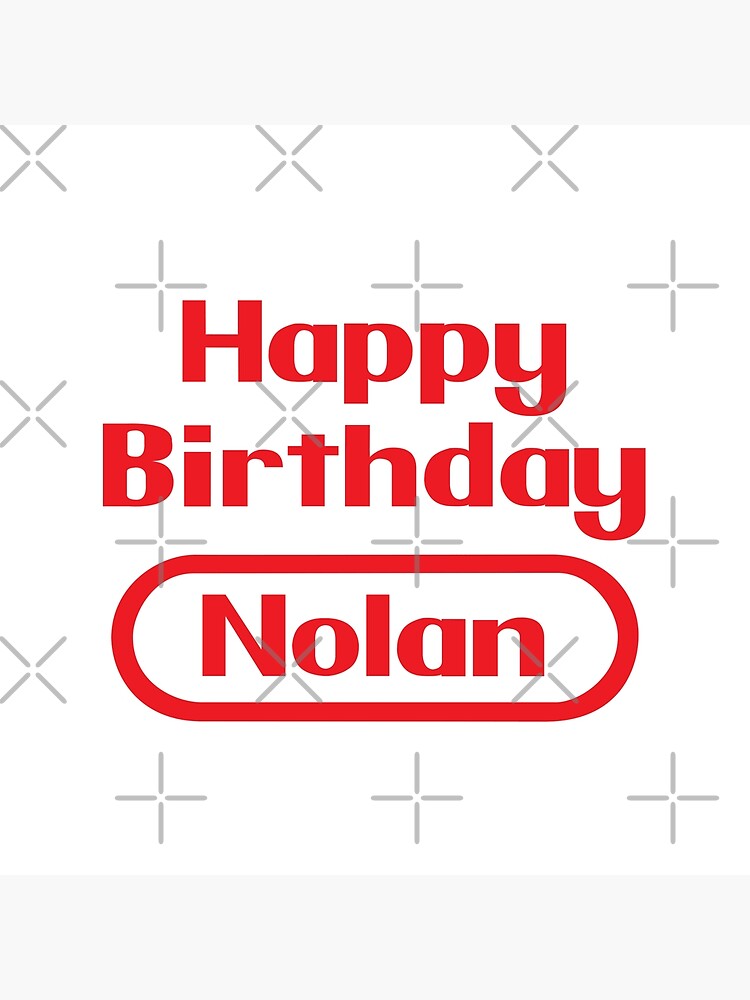 Carte De Vœux Nolan Joyeux Anniversaire Cadeau Jeux Video Retro Par Elhefe Redbubble