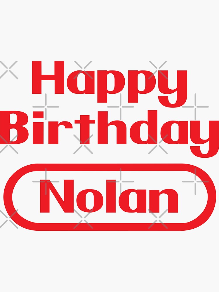 “Nolan Happy Birthday Gift Video Games Retro” Sticker for Sale by