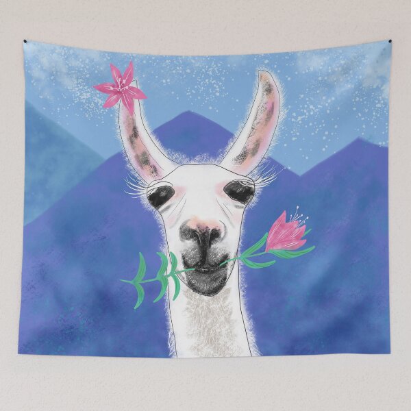 Item preview, Llama Yama Flowerama designed and sold by Andreea Dumez.