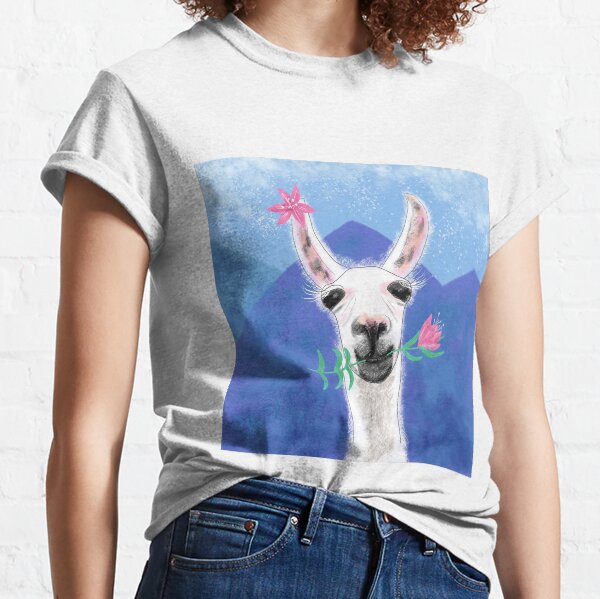 Llama Yama Flowerama Classic T-Shirt