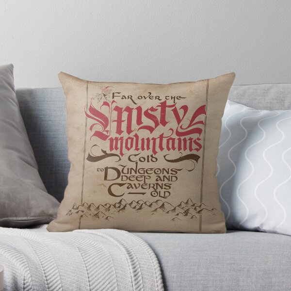 Misty Mountais Throw Pillow